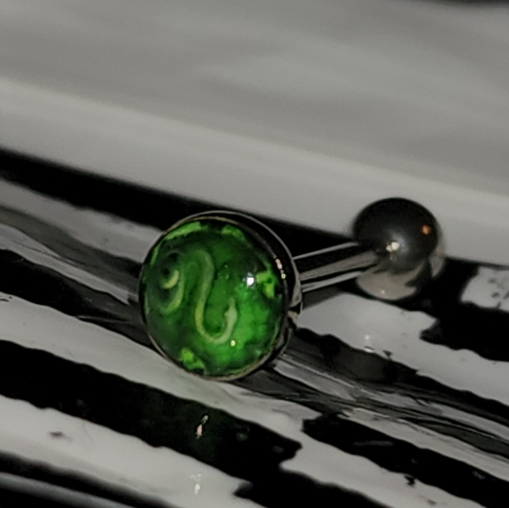 14g snake tongue ring